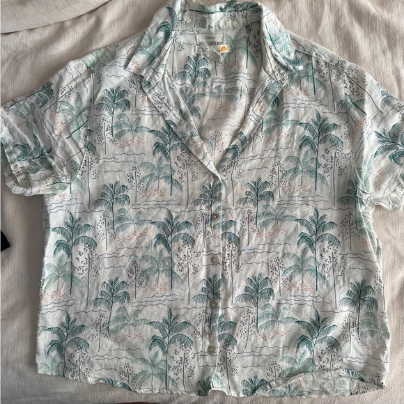 100% Linen C&C California Hawaiian Shirt - Picture 1 of 3